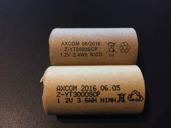 Axcom Sub-C: celdas NiCd y NiMH